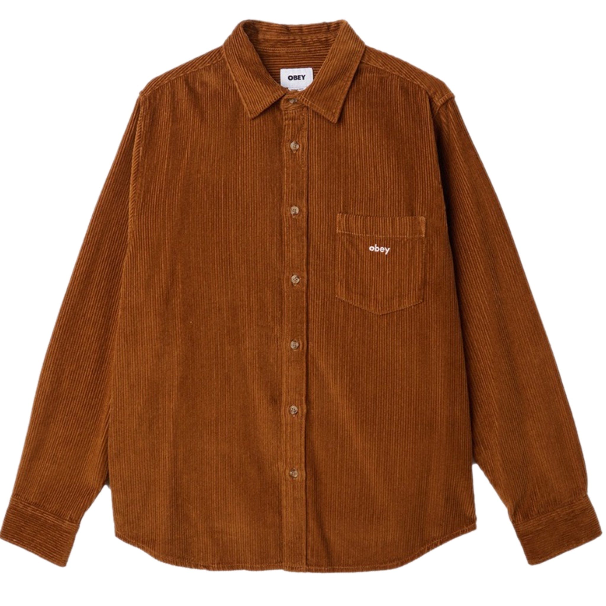 Obey Miles Woven Shirt - Amber - Small Obey Miles Woven Shirt - Amber - Small