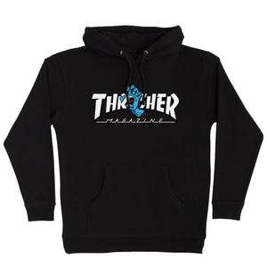 Santa Cruz Thrasher Screaming Logo Heavy weight hoodie black
