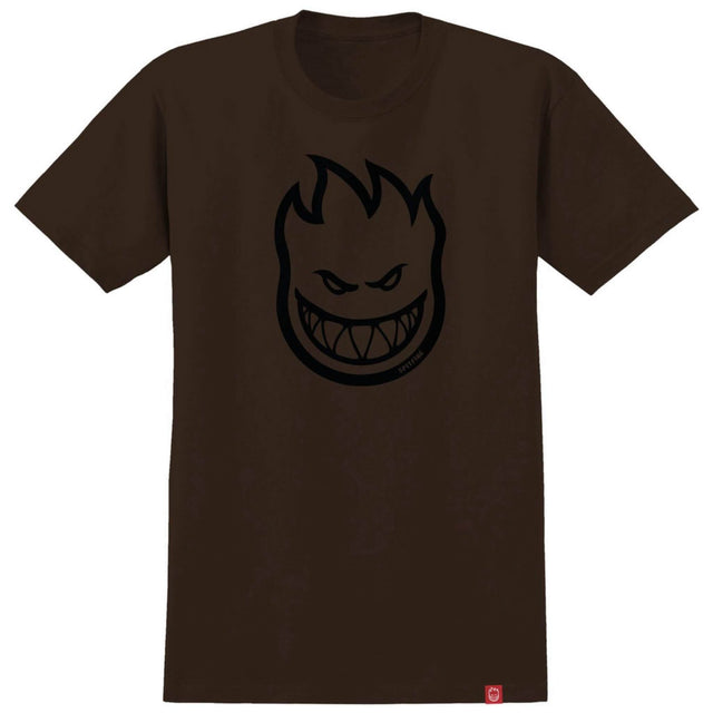 Spitfire Bighead Tee Dark Chocolate with Black Bighead front graphic