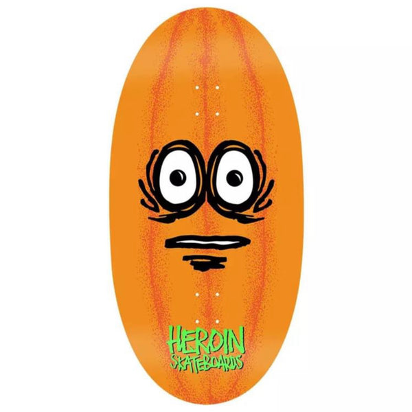 Heroin Skateboards Eggzilla 3 Pumpkin edition skateboard