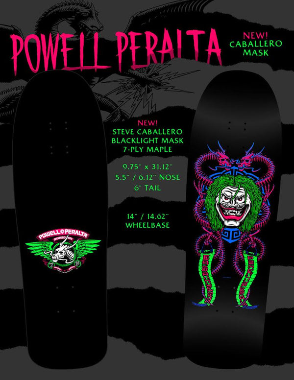 Powell Peralta Caballero Mask Black Light.