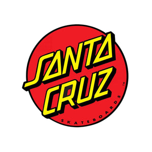 Santa Cruz Skateboard Logo. Red and Yellow. 