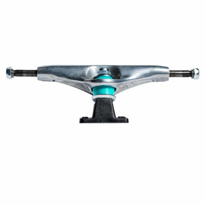 Skateboard truck thunder pt-11 with aqua bushings on a white background