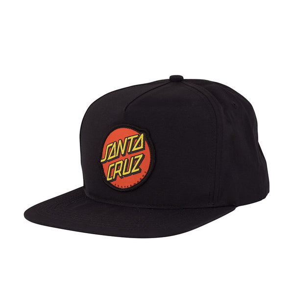 Santa Cruz classic dot black snapback hat