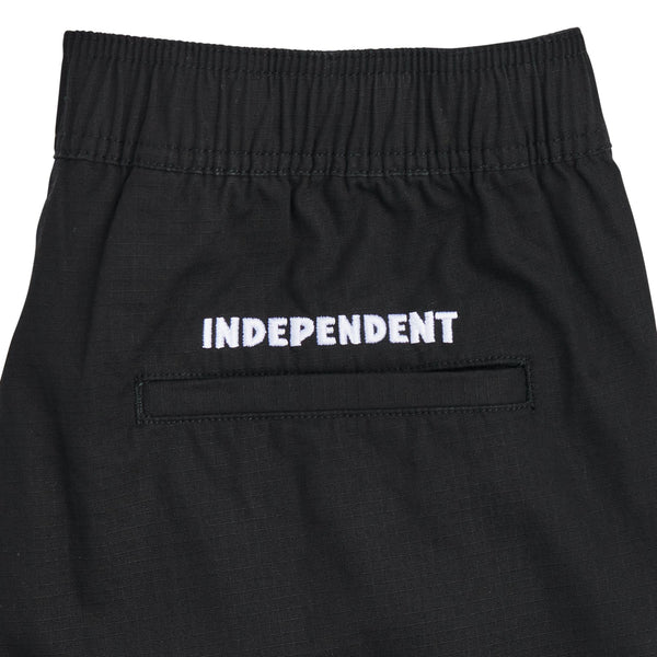 btg-summit-skate-pants-black-bottom-mens-independent-close-up on back pocket