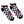 Side View Santa Cruz Big mouth checkered no show ankle socks