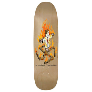 TOY MACHINE ED TEMPLETON CHARRED CROSS SHAPED DECK 9.0 X 33.25 skateboard deck 