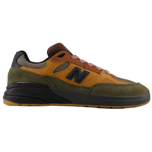 green and brown Reynolds new balance numeric 933 side image