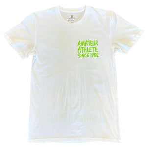 Amateur Athlete x Heroin Skateboards Support Your Local Tee with exclusive artwork by Fos, printed on AS Colour premium shirt. front image