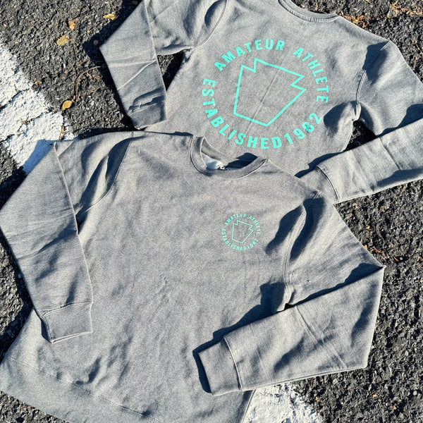 Front and Back AA Keystone Crew Neck Sweater