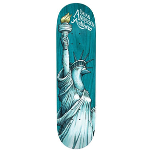 Blue Anti-Hero Liberty graphic skateboard deck Brian Anderson pro model