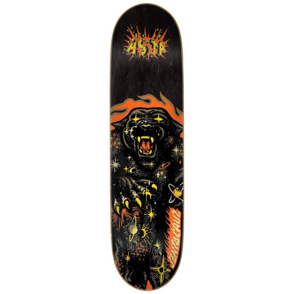 Skateboard deck Santa Cruz Asta pro model cosmic cat bottom graphic