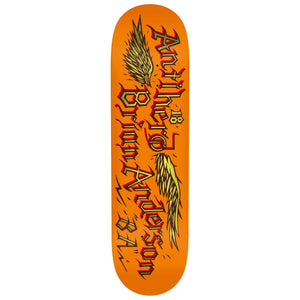 orange anti hero skateboard deck Anderson customs 9.0