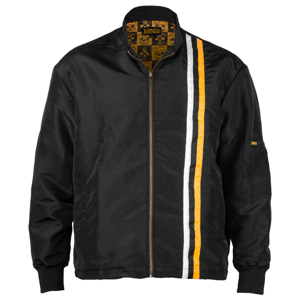 Bones black gold racing jacket reversible