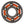 A close-up studio shot of a Zion Wright Pro Raw Bronson Six Ball Raw bearing, showing the inner ring, orange cage, steel balls, and outer ring with engraved text on a white background.
