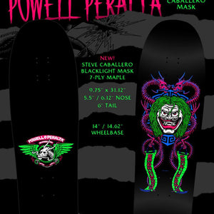 Powell Peralta Steve Caballero mask black light Deck