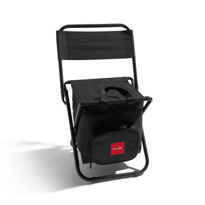 foldable black chocolate spot chair front image 