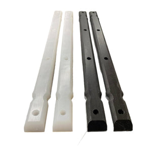 Lil Jawn x Amateur Athlete Double Money skateboard rails black and white top view