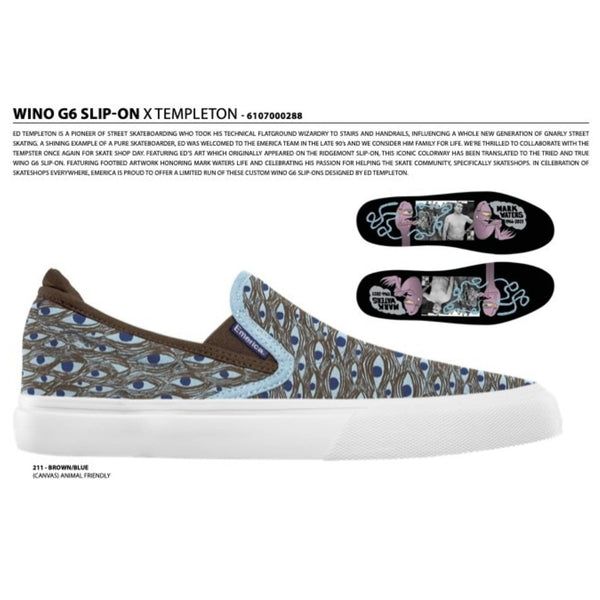 Emerica limited skate shop day wino slip on 