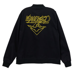 Krooked bird lightning jacket black canvas yellow embroidery