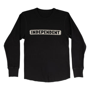 Independent Bar Logo Black Thermal Top front view with chest screenprint
