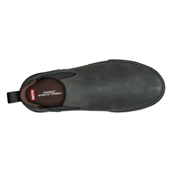 top view Globe Dover II black iron shoes