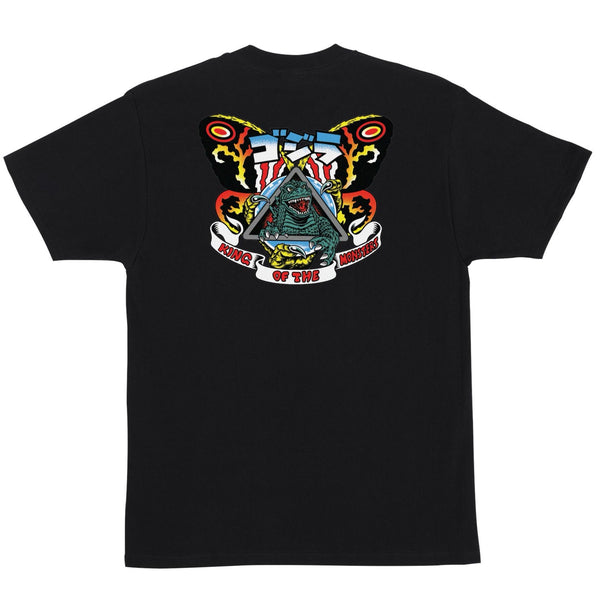 Santa Cruz X Godzilla Mothra Tee shirt black bak image