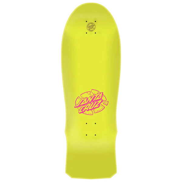 Garble exploding clock green neon skateboard deck top image