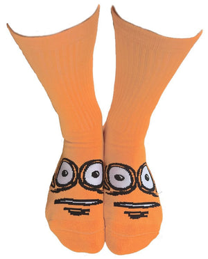 neon orange heroin skateboards big egg socks