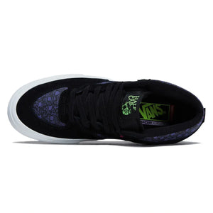 top image Vans skate half cab acid wash purple shoes with pop Cush insoles