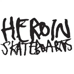 Heroin Skateboards Script Logo Text 