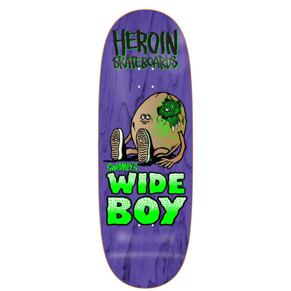 heroin skateboard swamps wide boy 10.75" deck