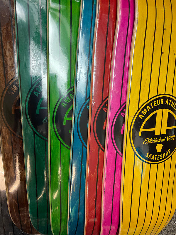 Color profile of amateur athletes skate shop deck colorways