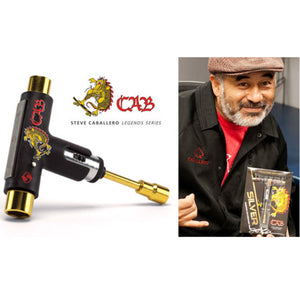 Silver tool signature series, Steve Caballero, black Gold tool skateboard