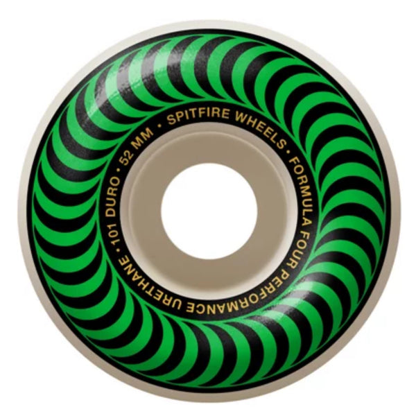 Spitfire formula for green 52MM skateboard wheels