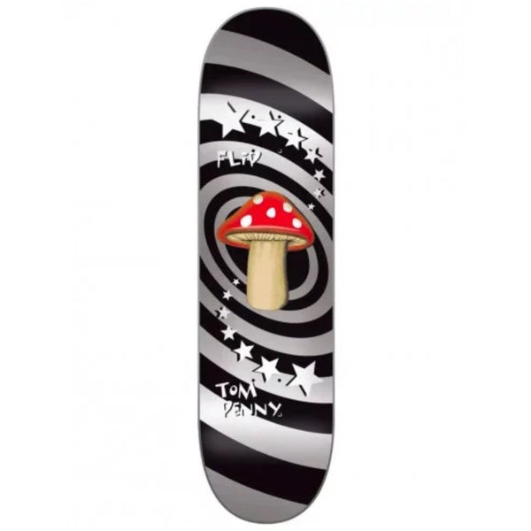 Flip Penny silver mushroom skateboard deck