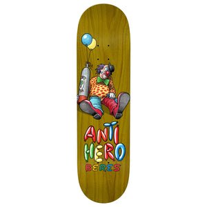 Antihero bozo Raney, 8.25 inch skateboard deck w clown image