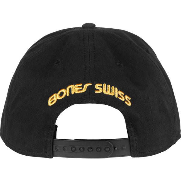 Bones bearings script hat black SnapBack back image