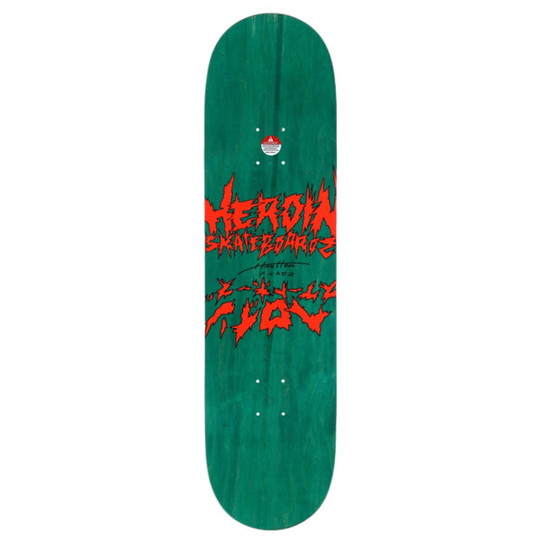 Top image Heroin skateboards Aaron Wilson reflections 8.5 inch skateboard deck