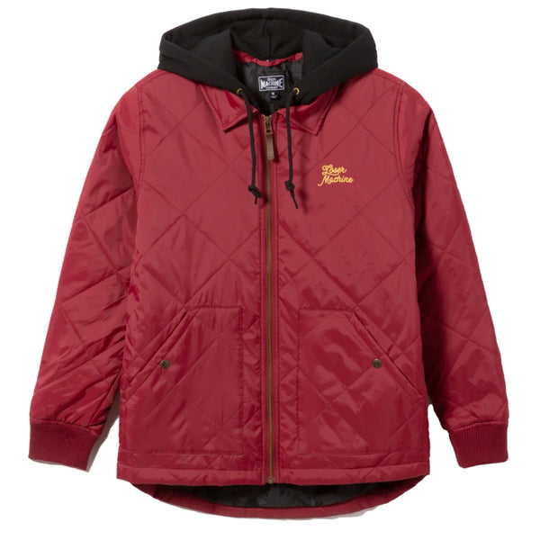 Loser machine canon, two maroon jacket, detachable fleece hood