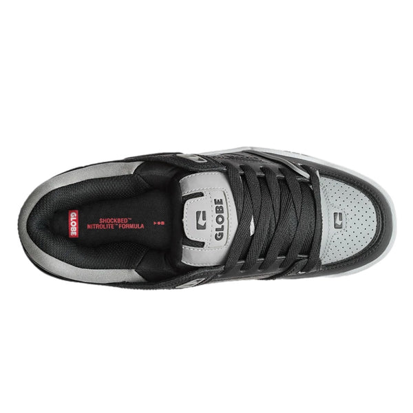 Globe shoes model fusion black steel color way top image