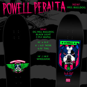 Powell peralta Blacklight Bulldog reissue deck.