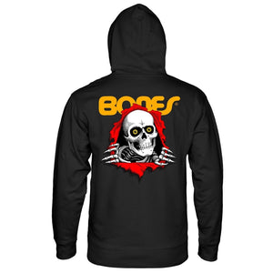 Black hooded sweatshirt, Powell Peralta ripper logo back image