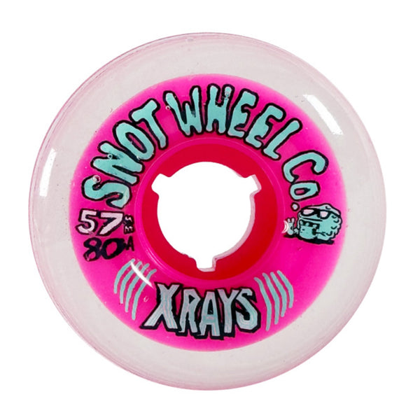 SNOT X-RAYS 57MM 82A WHEELS CLEAR PINK CORE