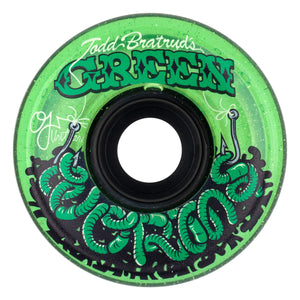 Green Worms Super Juice Green 60mm 78a OJ Skateboard Wheels side image