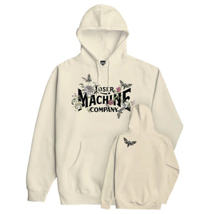 LOSER MACHINE DEATH MOTH HOODIE FRONT AND BACK IMAGE