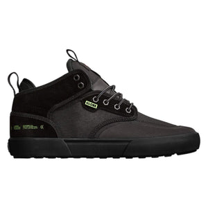 Black globe boots motley mid black lime summit waterproof 