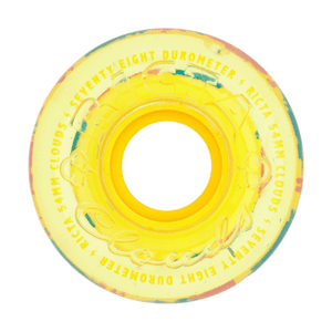 RICTA CLOUDS SPLATTER YELLOW CAMO 54MM 78A WHEELS FRONT IMAGE