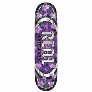 REAL CATHEDRAL OVAL DECK-8.25 PURPLE BOTTOM GRAPHIC SKATEBOARD