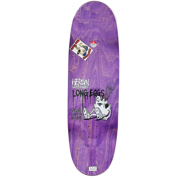 Heroin skateboard deck long legs model topside image